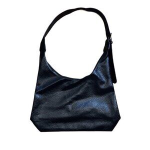 Women’s Faux Y2K Vintage Leather Shoulder Bag Large Black Slouch Hobo Tote